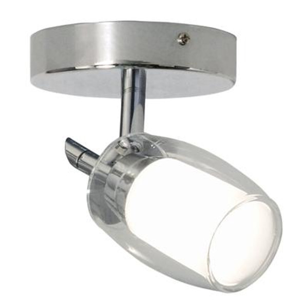 1 Light Flushmount G9 Chrome With Twin Glass