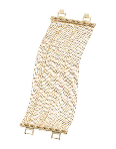 A.B.S. By Allen Schwartz Bead Chain Cuff Bracelet - Gold