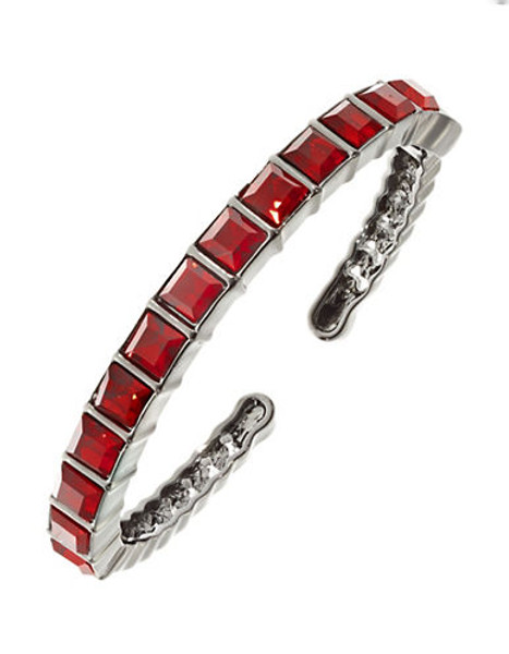 Kensie Stone Frontal Bangle - Red