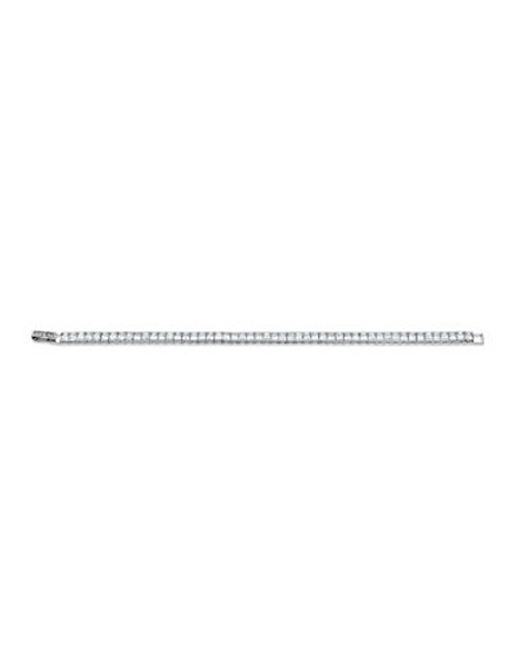 Crislu Cubic Zirconia Tennis Bracelet - Silver