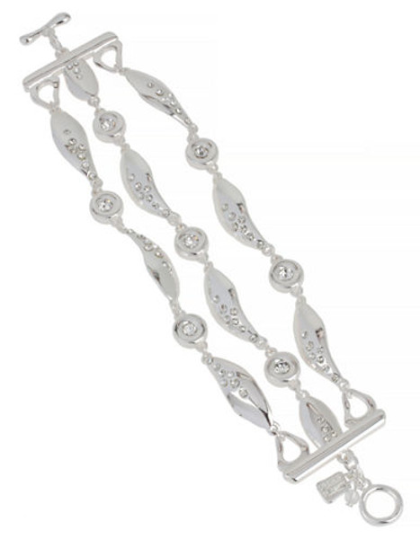 Robert Lee Morris Soho Touch of Pave Metal  Bracelet - Silver