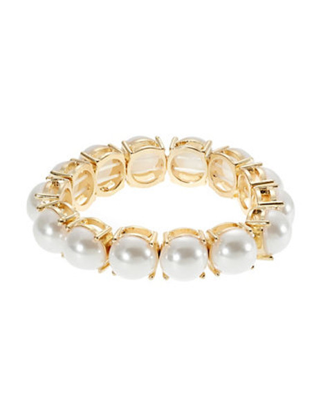 Expression Pearl Stretch Bracelet - White