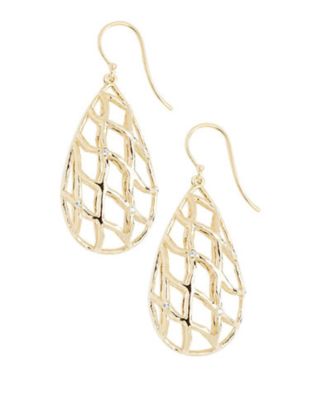 Nadri Basket Weave Trdrp Earring - Gold