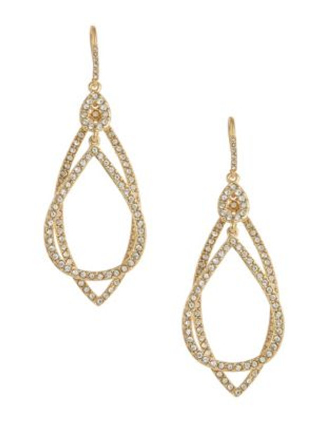 A.B.S. By Allen Schwartz Pave Orbital Drop Earrings - GOLD