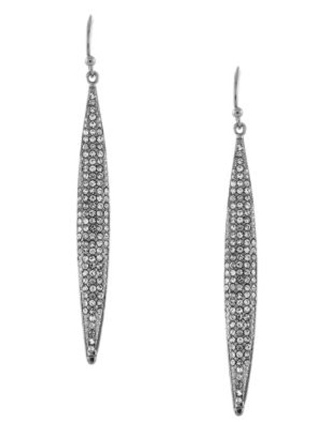 Vince Camuto Silver Pave Linear Drop Earring - SILVER