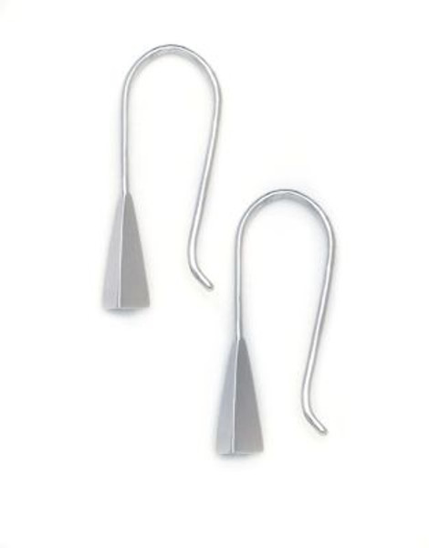 Expression Sterling Silver Triangle Drop Earrings - SILVER