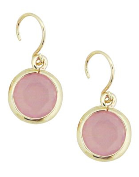 Anne Klein Metal Bead Drop Earring - PINK