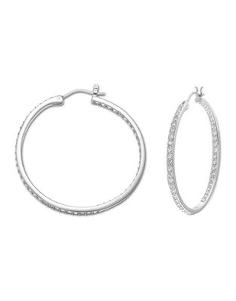 Swarovski Somerset Hoop Pierced Earrings - SILVER