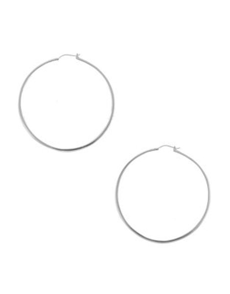 Nadri Large Tapered Hoop - SILVER