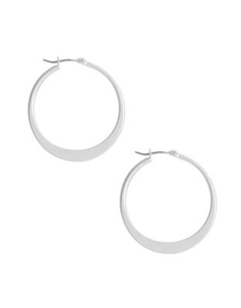 Kenneth Cole New York Silver Sculptural Hoop Earring - SILVER
