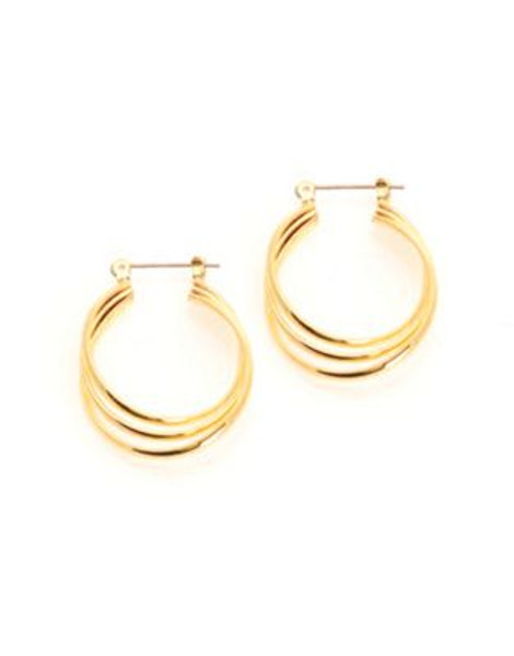 Jones New York 3 Ring Hinged Hoop - GOLD