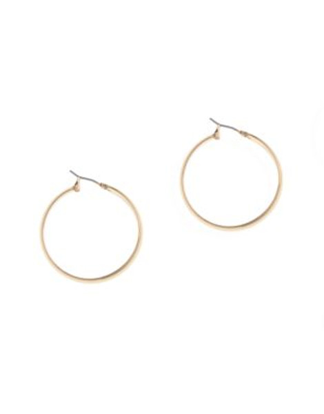 Anne Klein Pierced Wide Medium Hoop Earring - GOLD