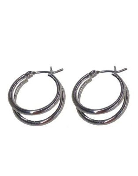 Nine West Double Hoop Earring - SILVER