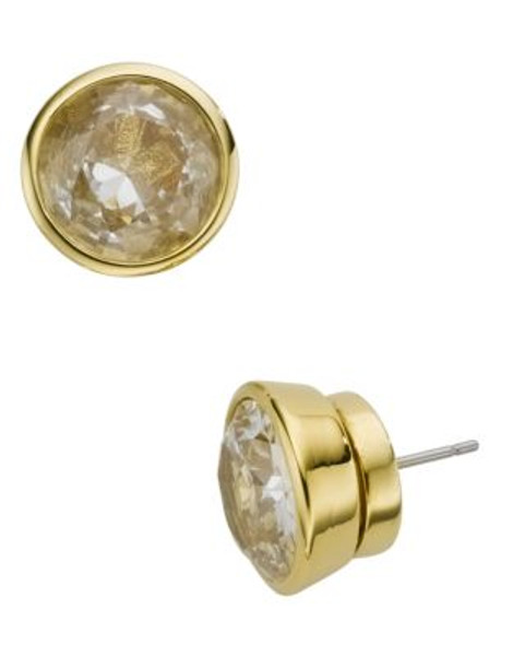 Michael Kors Gold Tone Crystal Stud Earring - GOLD