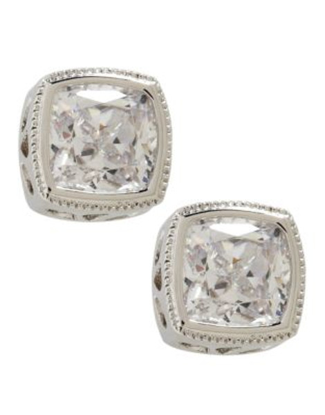 Nadri Cubic Zirconia Bezel Earrings - CRYSTAL