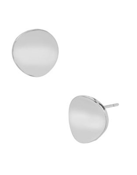 Robert Lee Morris Soho Concave Round Stud Earring - SILVER