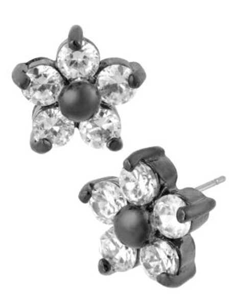 Betsey Johnson Crystal Flower Stud Earring - CRYSTAL