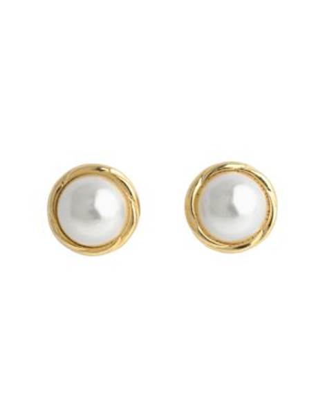 Anne Klein Small Twist Stud Earring - PEARL