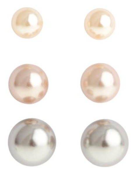 Cezanne Trio Pearl Studs - PEARL