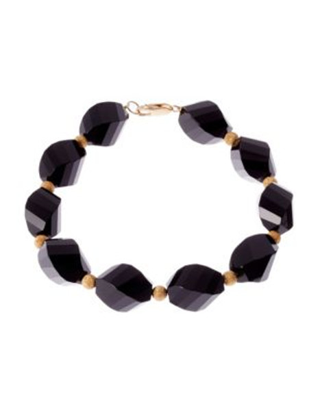 Effy 14K Yellow Gold Onyx Bracelet - ONYX