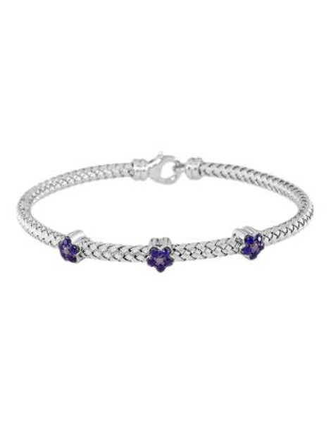 Effy Sterling Silver Sapphire Woven Bangle - SAPPHIRE