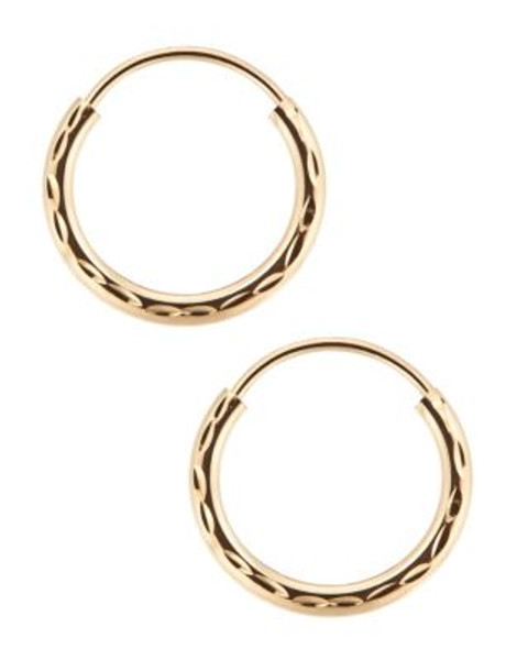 Fine Jewellery Children's 14kt Yellow Gold Endless Hoops - YELLOW