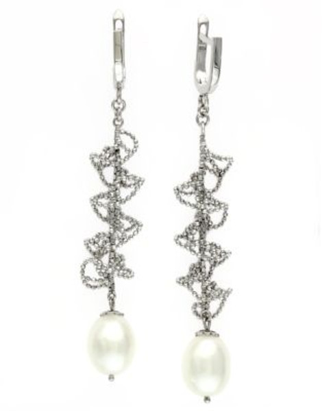 Effy Sterling Silver Fresh Water Earrings - PEARL