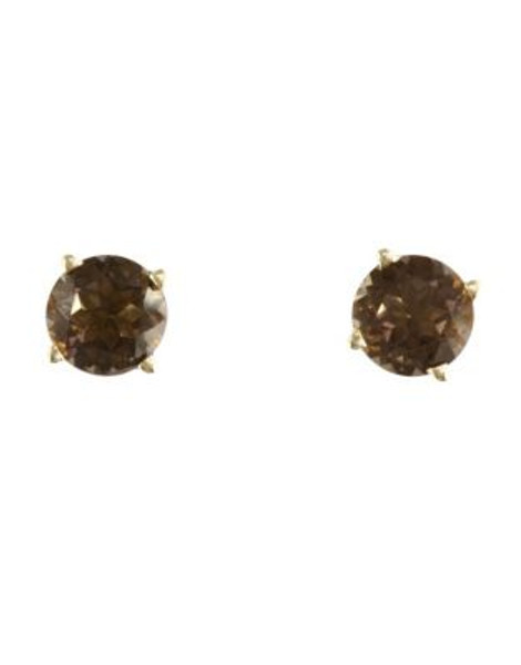 Effy 14K Yellow Gold Smokey Quartz Earrings - QUARTZ