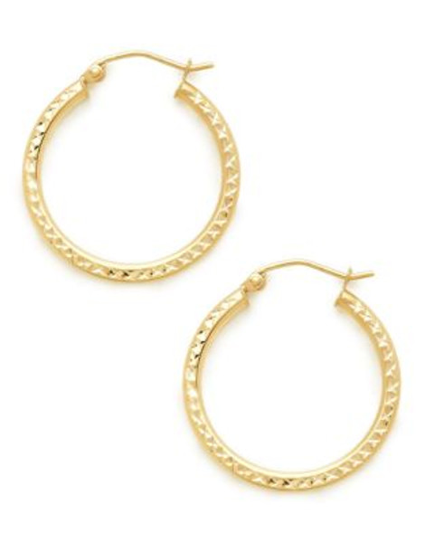 Fine Jewellery 14KT Gold Hoops - GOLD