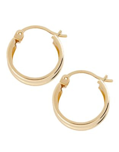 Fine Jewellery 14K Yellow Gold Ribbed Hoop Earrings - YELLOW GOLD