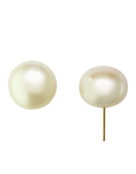 Effy 14K Yellow Gold 12mm Freshwater Pearl Stud Earrings - PEARL