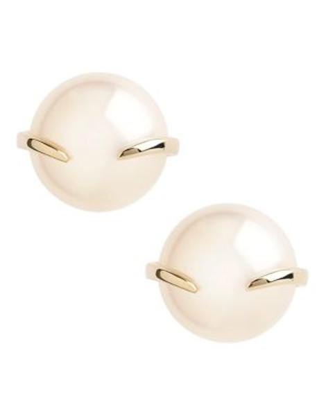 Fine Jewellery 10K Yellow Gold 10mm Pearl Clamp Earrings - PEARL