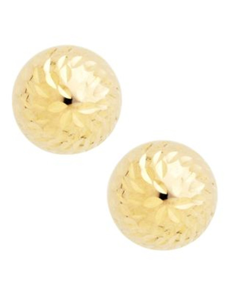 Fine Jewellery 14K Yellow Gold Swirl Cut Ball Earrings - YELLOW GOLD