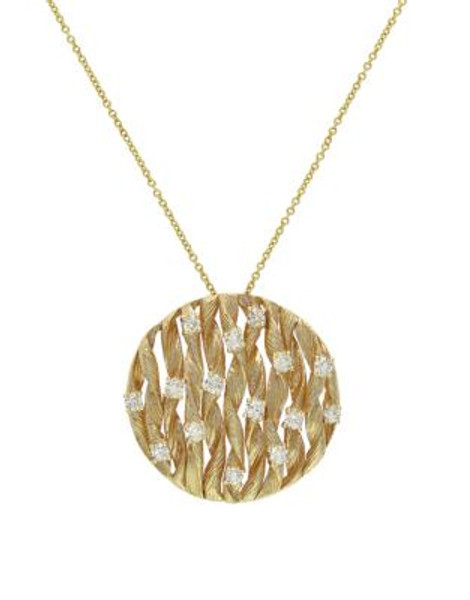 Effy 14k Yellow Gold Diamond Pendant - DIAMOND