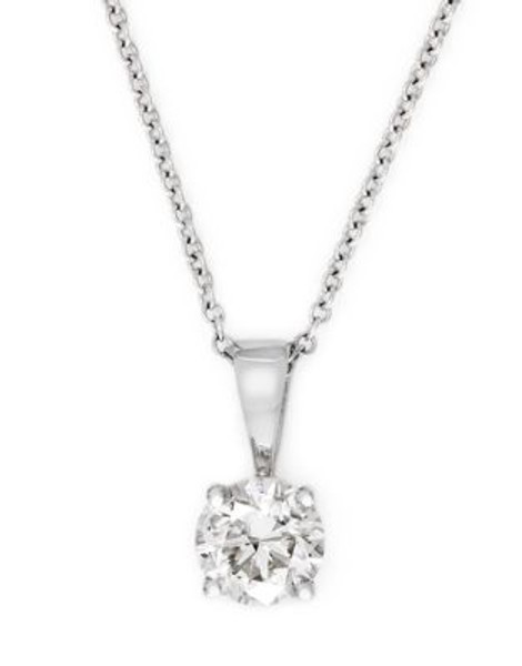 Effy 18K White Gold 0.50ct Diamond Pendant - DIAMOND