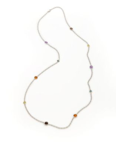 Town & Country Sterling Silver 14K Yellow Gold And Multi Coloured Gemstone Necklace - MULTI SEMI PRECIOUS STONE MIX