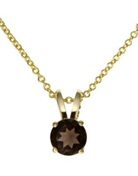 Effy 14K Yellow Gold Smokey Quartz Pendant - QUARTZ