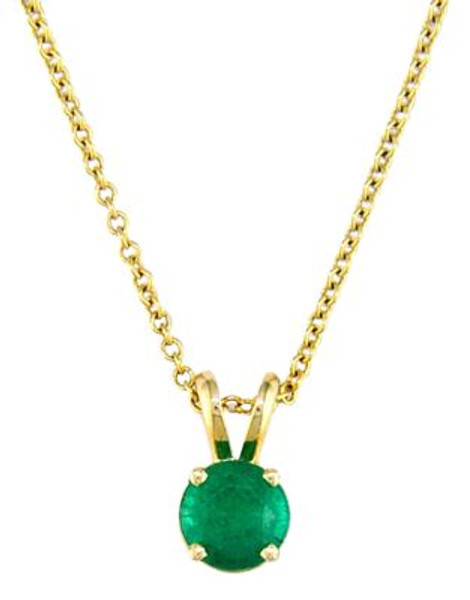 Effy 14K Yellow Gold Emerald Pendant - EMERALD