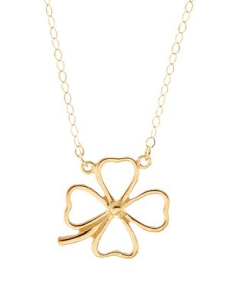 Fine Jewellery 14Kt Yellow Gold Clover Pendant - YELLOW GOLD
