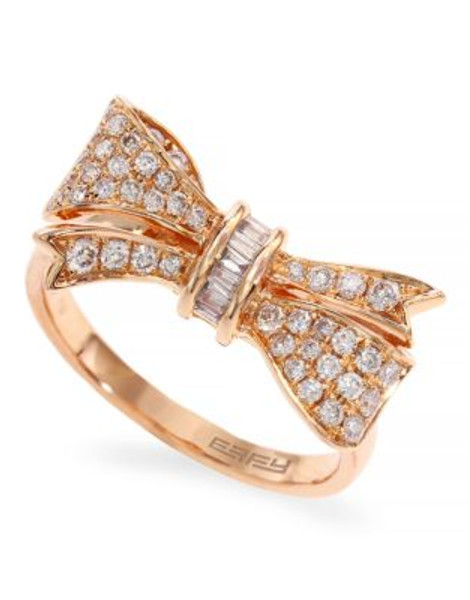 Effy 14K Rose Gold Diamond Ring - ROSE GOLD - 7