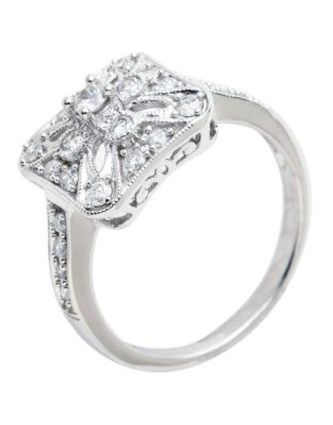 Fine Jewellery 14K White Gold 0.50ct Diamond Ring - DIAMOND - 7