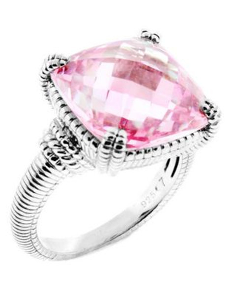 Judith Ripka La Petite Cushion Stone Ring - CRYSTAL - 7