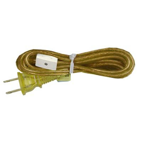 Gold Lamp Cord with Switch - 6 Feet (1.83 m)