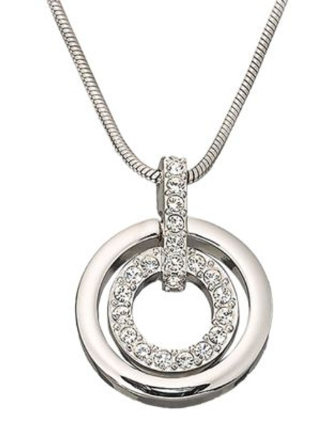 Swarovski Circle Pendant - SILVER