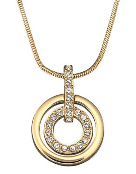 Swarovski Circle Pendant - GOLD