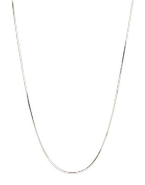 Expression Sterling Silver Side Mirror Snake Chain Necklace - SILVER