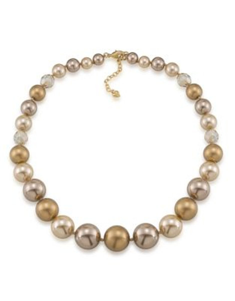 Carolee Cosmic Reflections Graduated Tonal Gold Pearl Necklace - GOLD