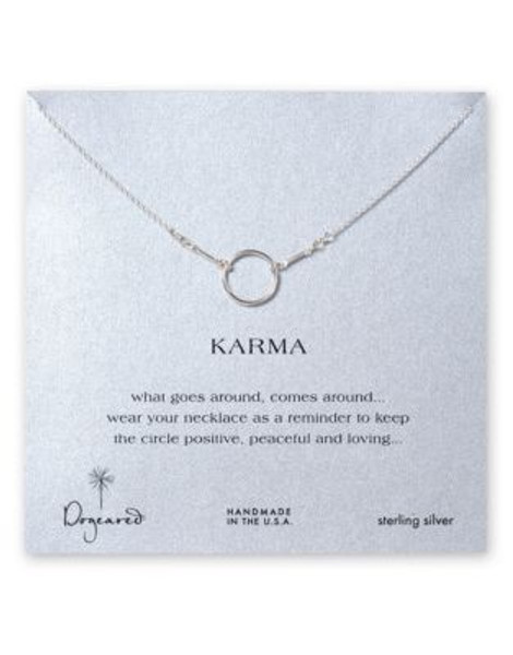 Dogeared Karma Circle Necklace - SILVER