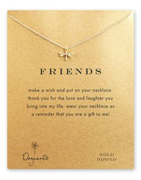 Dogeared Friends Dragonfly Necklace - GOLD