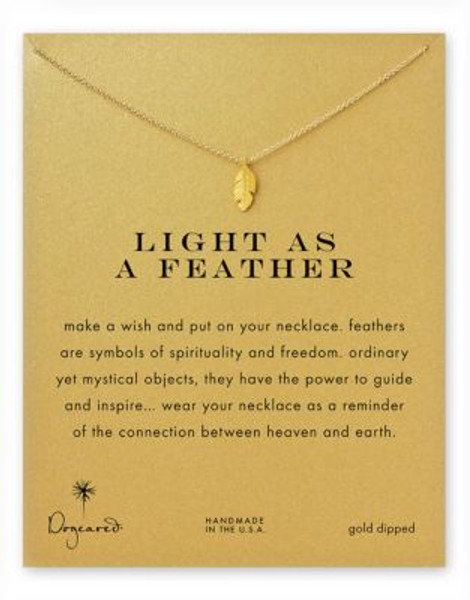 Dogeared Light As A Feather Necklace - GOLD